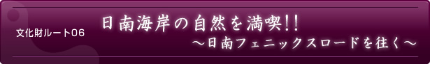 文化財ルート06　日南海岸の自然を満喫!!～日南フェニックスロードを往く～