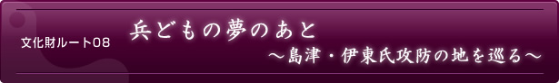 文化財ルート08　兵どもの夢のあと～島津・伊東氏攻防の地を巡る～
