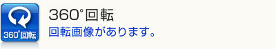 360°回転　回転画像があります。